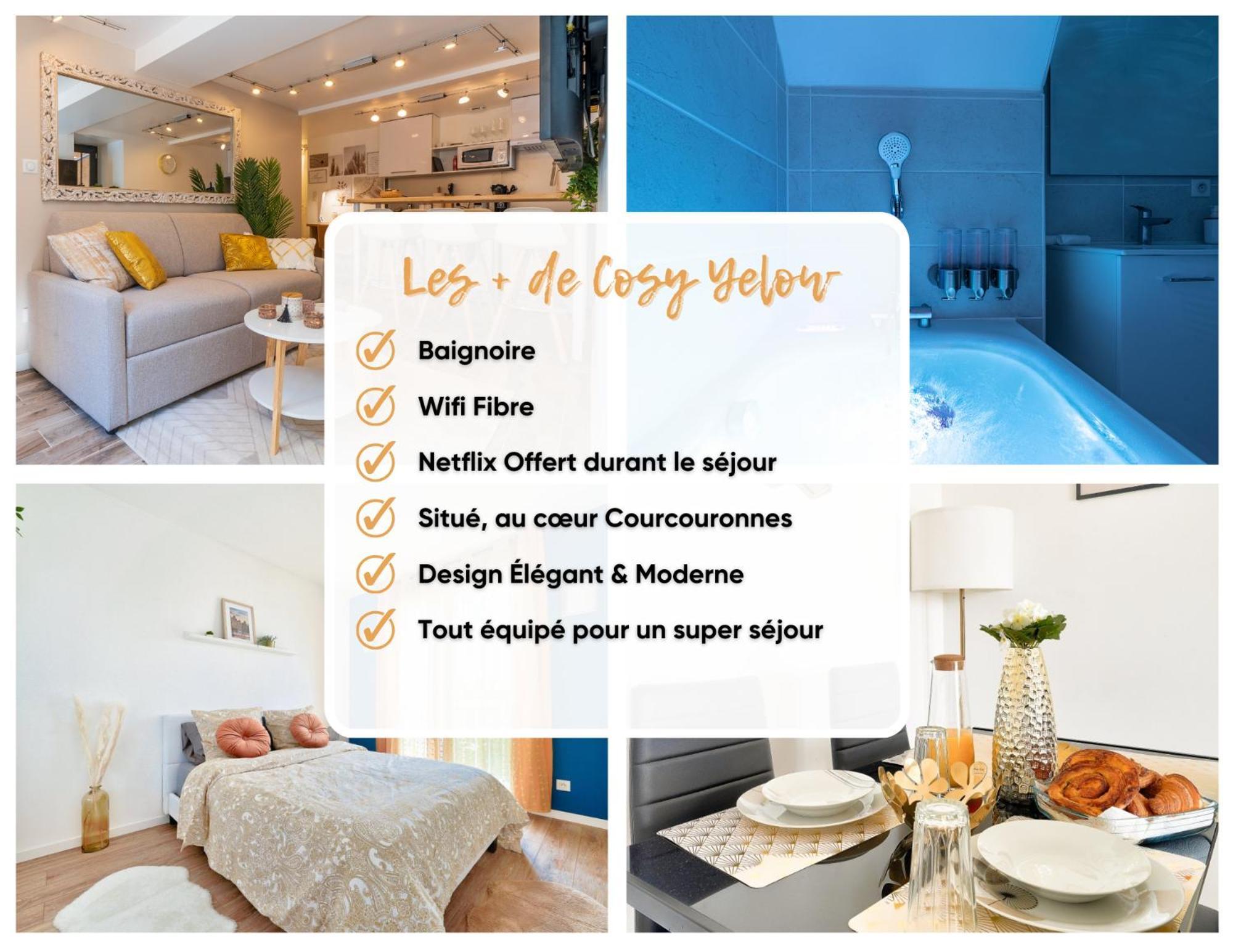 Apartment Le Cosy Yellow Lumineux A 5 Min De La Gare D'evry Avec Parking Gratuit Courcouronnes